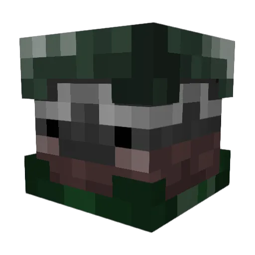 LeFlSH Minecraft avatar head, 3D render