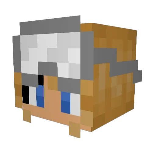 LeFlodan Minecraft avatar head, 3D render
