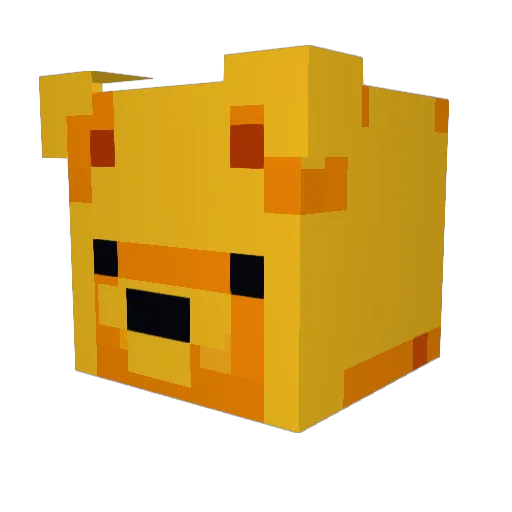LeFlopp Minecraft avatar head, 3D render