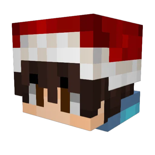 LeFrann Minecraft avatar head, 3D render