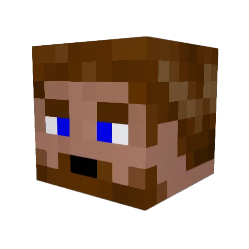 LeGarcon Minecraft avatar head, 3D render