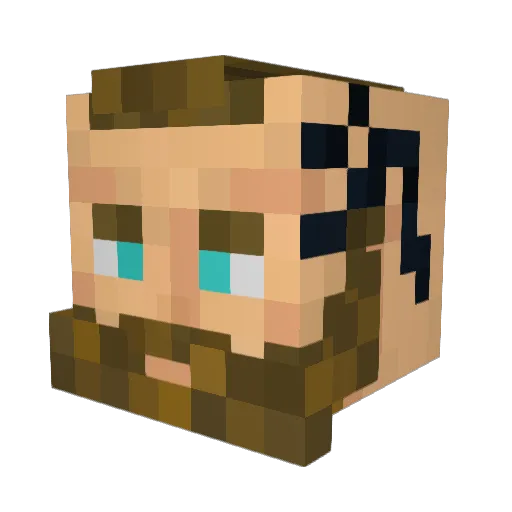 LeGarsMasquer Minecraft avatar head, 3D render
