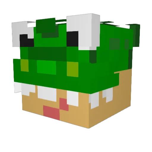 LeGatorr Minecraft avatar head, 3D render