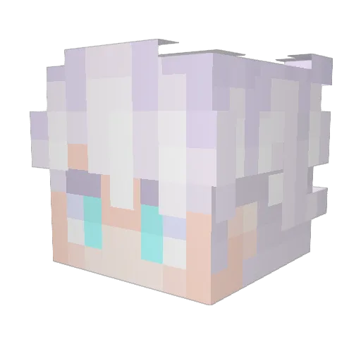 LeGenDaryOuO Minecraft avatar head, 3D render