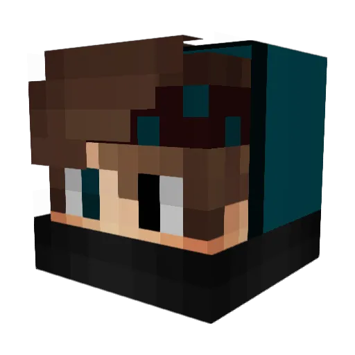 LeGolden Minecraft avatar head, 3D render