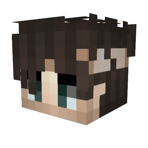 LeGrandZepeck Minecraft avatar head, 3D render