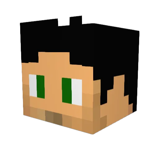 LeGraw Minecraft avatar head, 3D render
