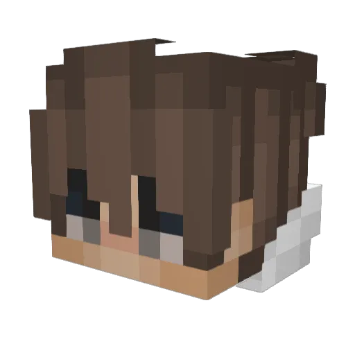 LeGrosKleps Minecraft avatar head, 3D render