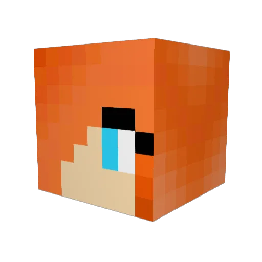 LeGuardx2 Minecraft avatar head, 3D render