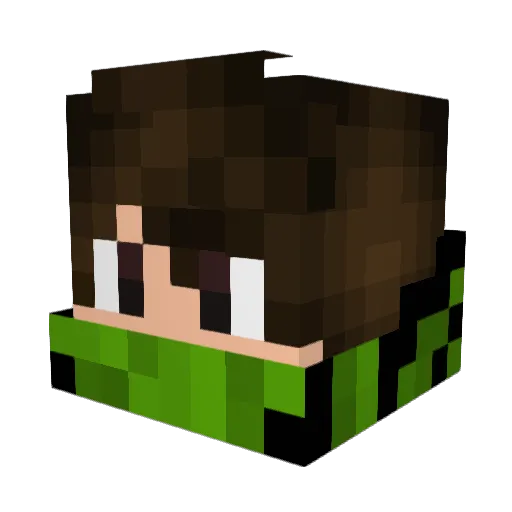LeHorse Minecraft avatar head, 3D render
