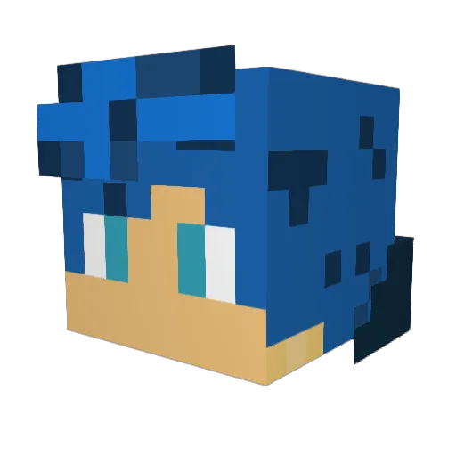 LeIantos Minecraft avatar head, 3D render