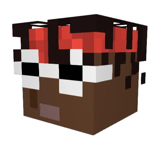 LeJack Minecraft avatar head, 3D render