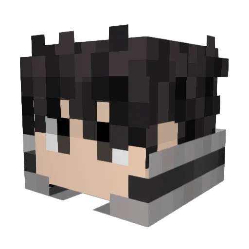 LeJaeSung Minecraft avatar head, 3D render