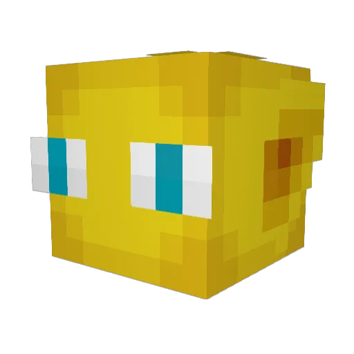 LeJaune22_ Minecraft avatar head, 3D render