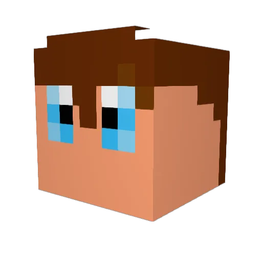 LeJoopy Minecraft avatar head, 3D render