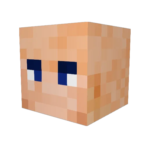 LeKT_ Minecraft avatar head, 3D render
