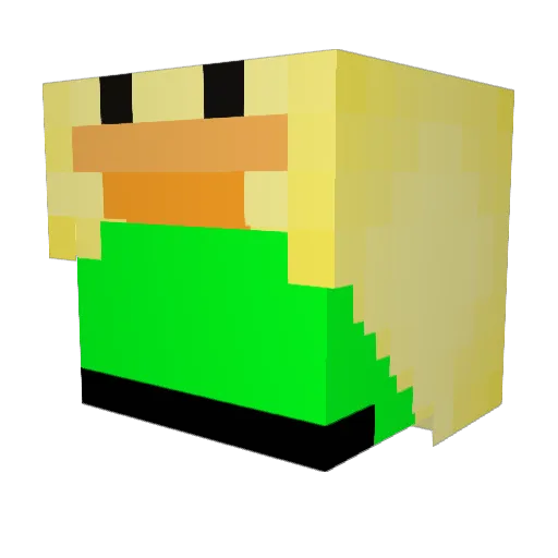 LeKanga Minecraft avatar head, 3D render