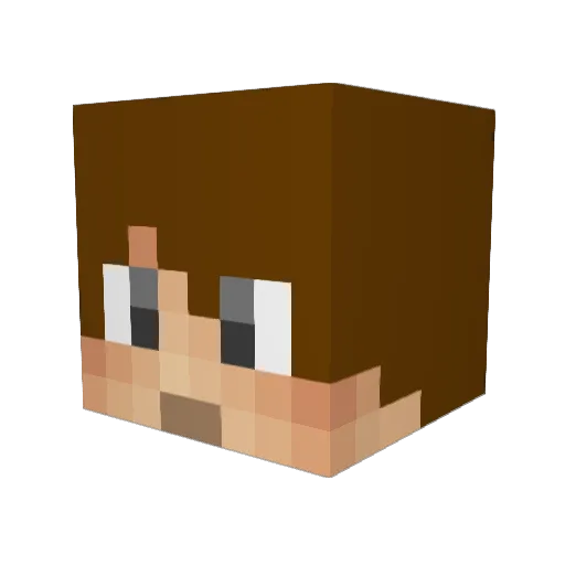 LeL_q Minecraft avatar head, 3D render
