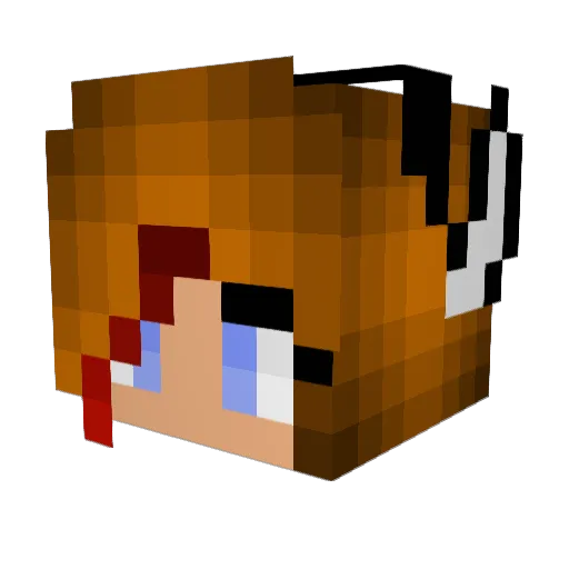 LeLaunzi Minecraft avatar head, 3D render