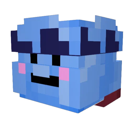 LeLimited Minecraft avatar head, 3D render