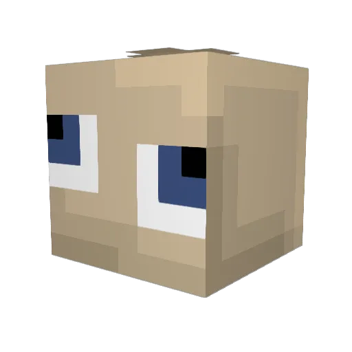 LeLonGun Minecraft avatar head, 3D render