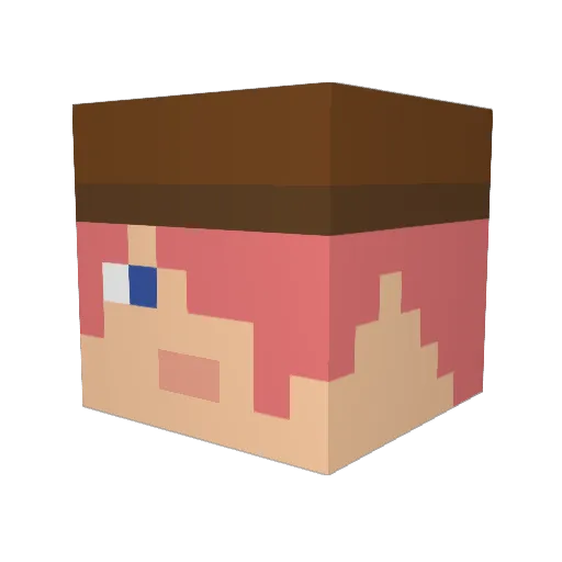 LeM0LLy Minecraft avatar head, 3D render