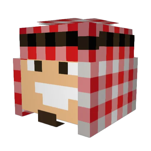LeMOignion Minecraft avatar head, 3D render