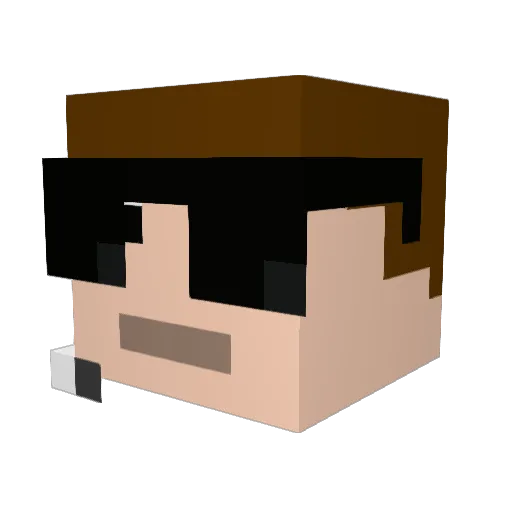 LeMarchand Minecraft avatar head, 3D render