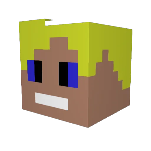 LeMarter Minecraft avatar head, 3D render