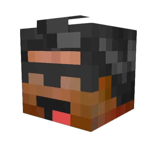 LeMineGeekist Minecraft avatar head, 3D render