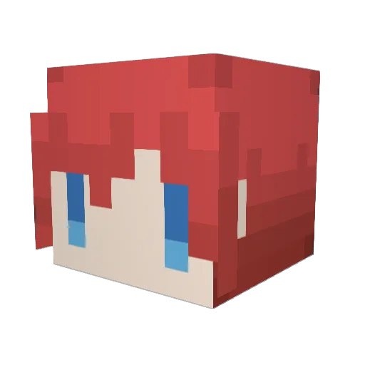LeMiusu Minecraft avatar head, 3D render