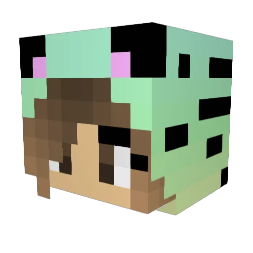 LeMonke254 Minecraft avatar head, 3D render