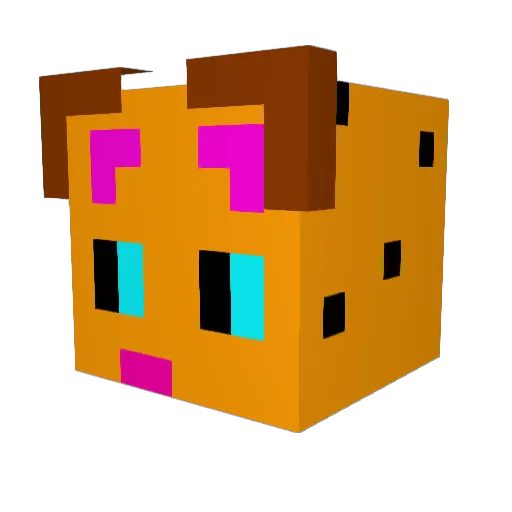 LeNaa_X Minecraft avatar head, 3D render