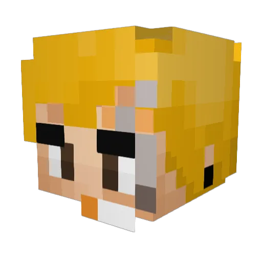 LeNainsolite Minecraft avatar head, 3D render