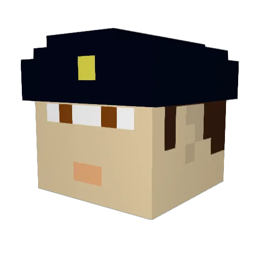 LeNeha Minecraft avatar head, 3D render