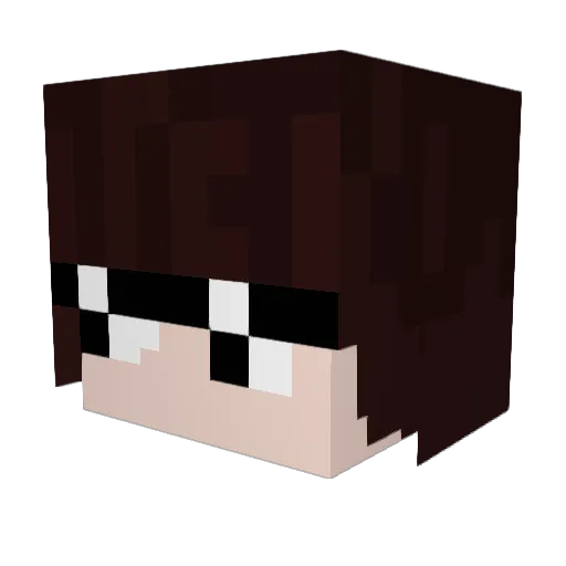 LeNicks Minecraft avatar head, 3D render