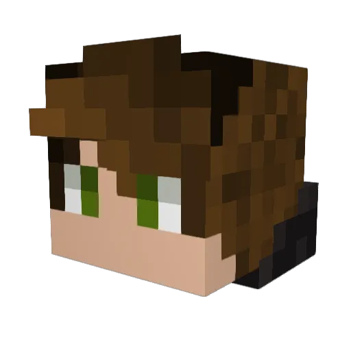 LeNicolino Minecraft avatar head, 3D render