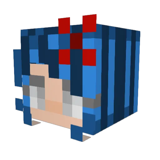 LeOrge Minecraft avatar head, 3D render
