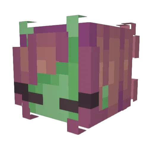 LeOufMeister Minecraft avatar head, 3D render