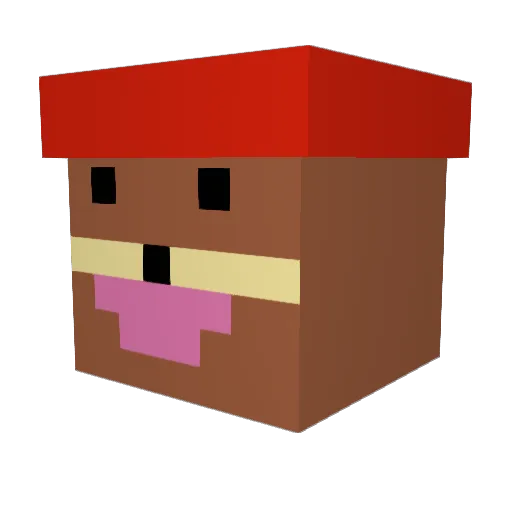 LePaZuKi Minecraft avatar head, 3D render