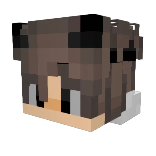LePamp Minecraft avatar head, 3D render