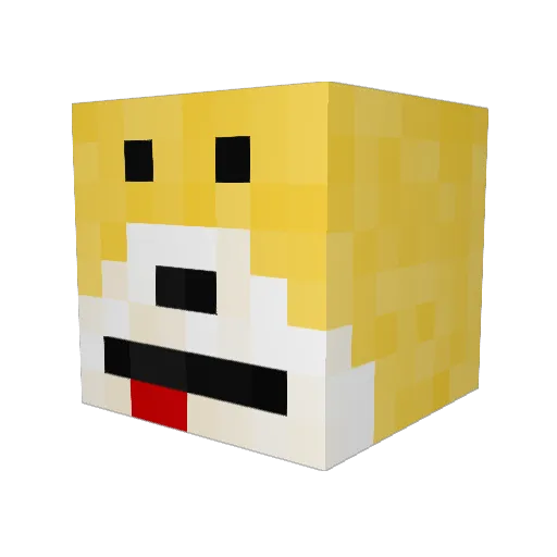 LePanard Minecraft avatar head, 3D render