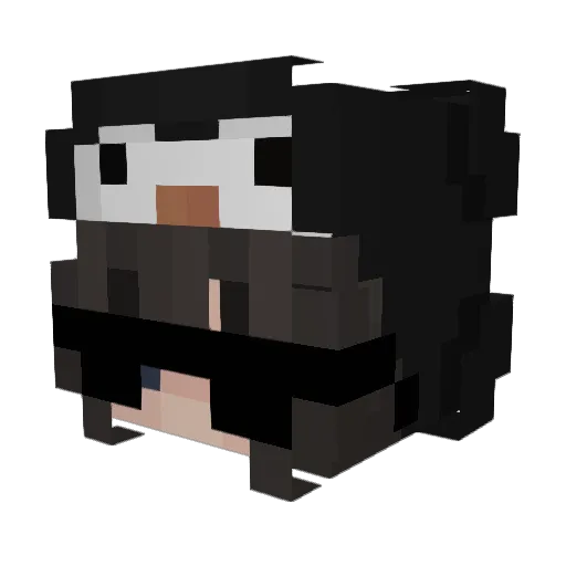 LePapaSoyMilk Minecraft avatar head, 3D render