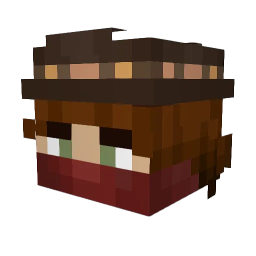LePenGwin Minecraft avatar head, 3D render