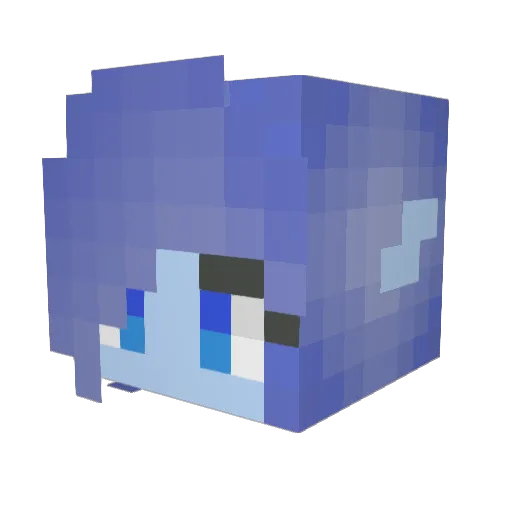 LePenseur Minecraft avatar head, 3D render