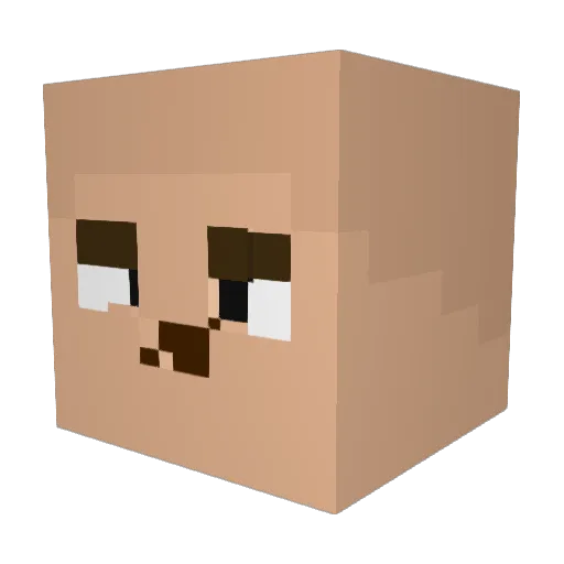 LePessi_Gregory Minecraft avatar head, 3D render