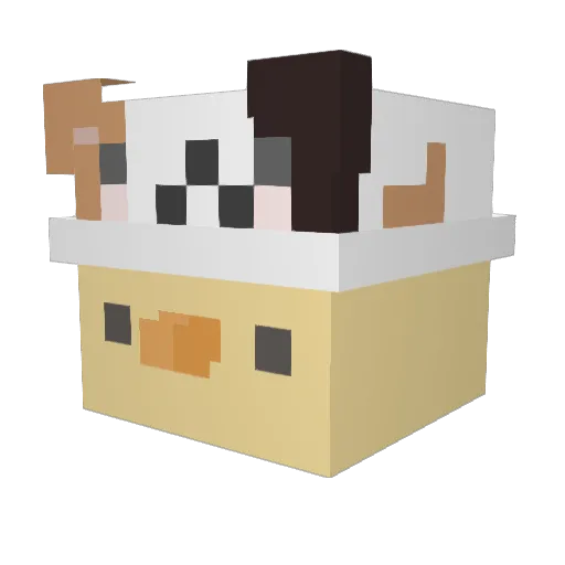 LePlot1 Minecraft avatar head, 3D render