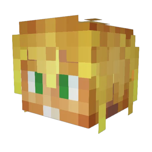 LePointG Minecraft avatar head, 3D render
