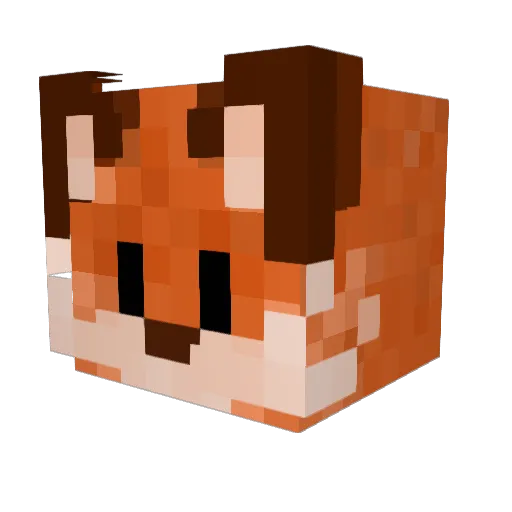 LePouceBleu Minecraft avatar head, 3D render