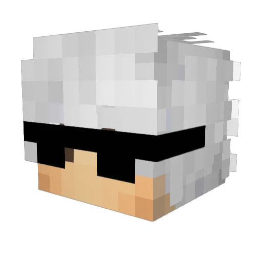 LePouceRouge Minecraft avatar head, 3D render